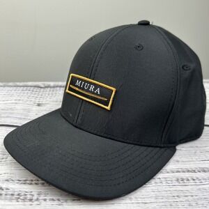 Miura Golf Hat Black SnapBack Sword Saber Logo Irons Clubs Forged Patch